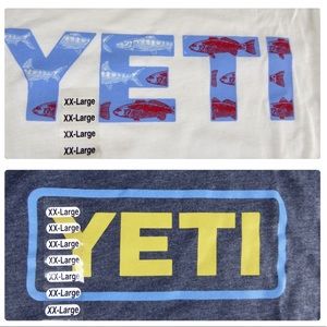 Yeti Coolers 2 Tee Cotton Blend T-Shirt Bundle NWT